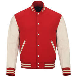 Varsity Jacket - Red/Off White