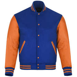Varsity Jacket - Royal Blue/Orange